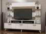 Hanah Home Diana Mueble de TV Blanco y Nogal